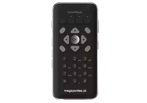 SensePlayer OCR leitor Daisy / audiolivros preto com teclado físico acessível e teclas de controlo