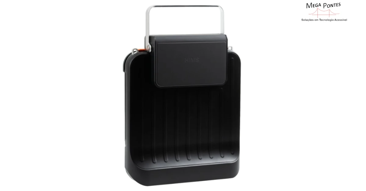 GoVision Move fechado, muito compacto com pega de transporte