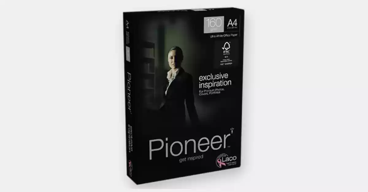 Embalagem de 250 folhas de papel Pioneer Premium A4 de 160gr
