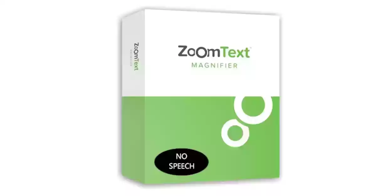 Ampliador de ecrã ZoomText - Ampliação com voz (falante)