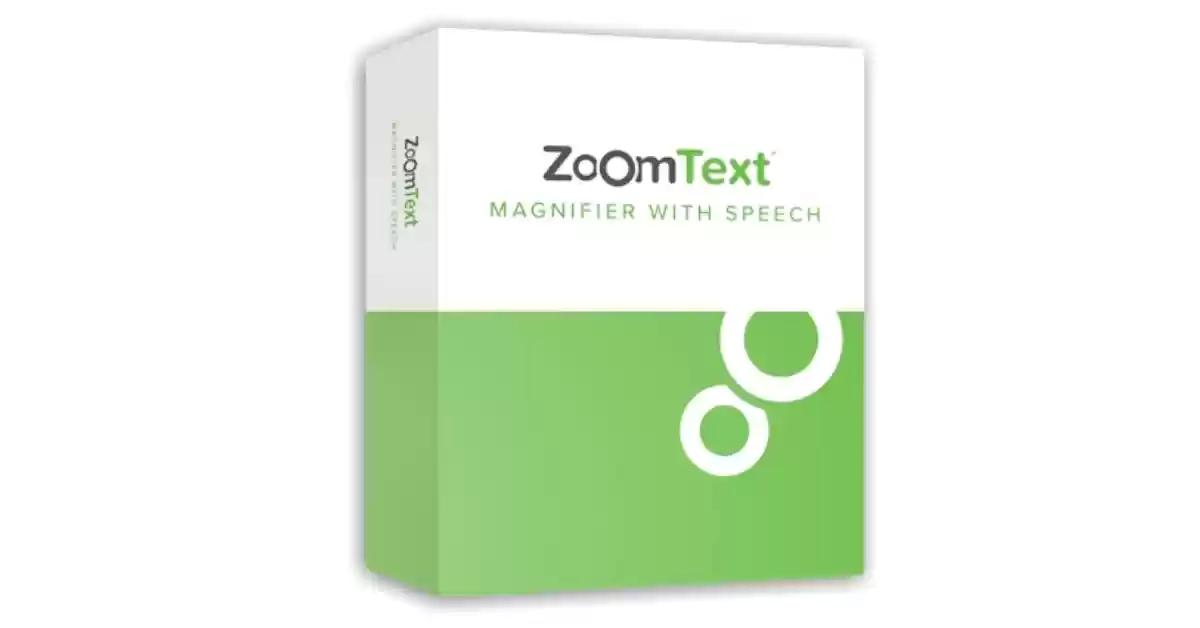 Ampliador e leitor de ecrã ZoomText - Ampliação com voz (falante)