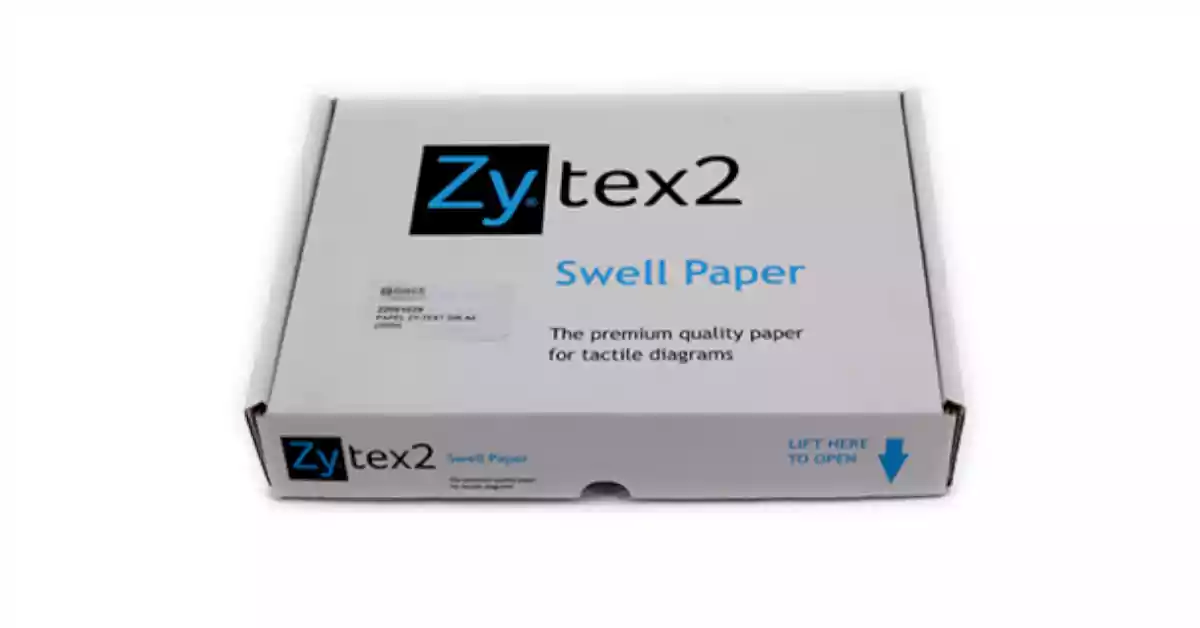 Embalagem de folhas de papel para relevos A4 com a designação Zy tex2 Swell Paper