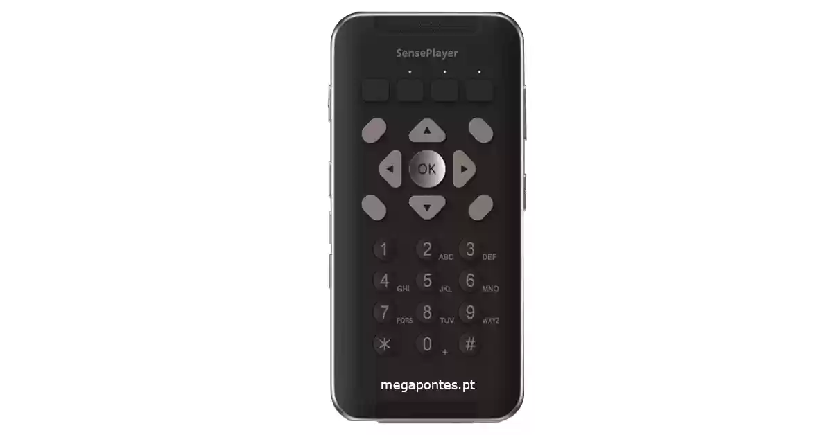 SensePlayer OCR leitor Daisy / audiolivros preto com teclado físico acessível e teclas de controlo