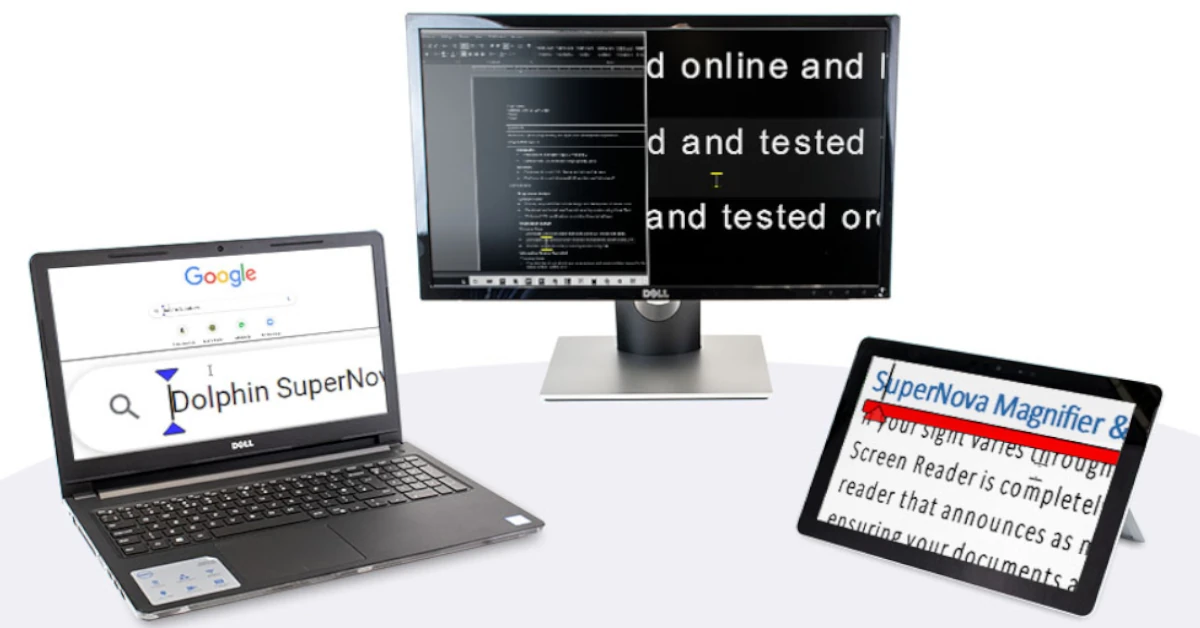 SuperNova em utilização num PC com monitor secundário, computador portátil e tablet