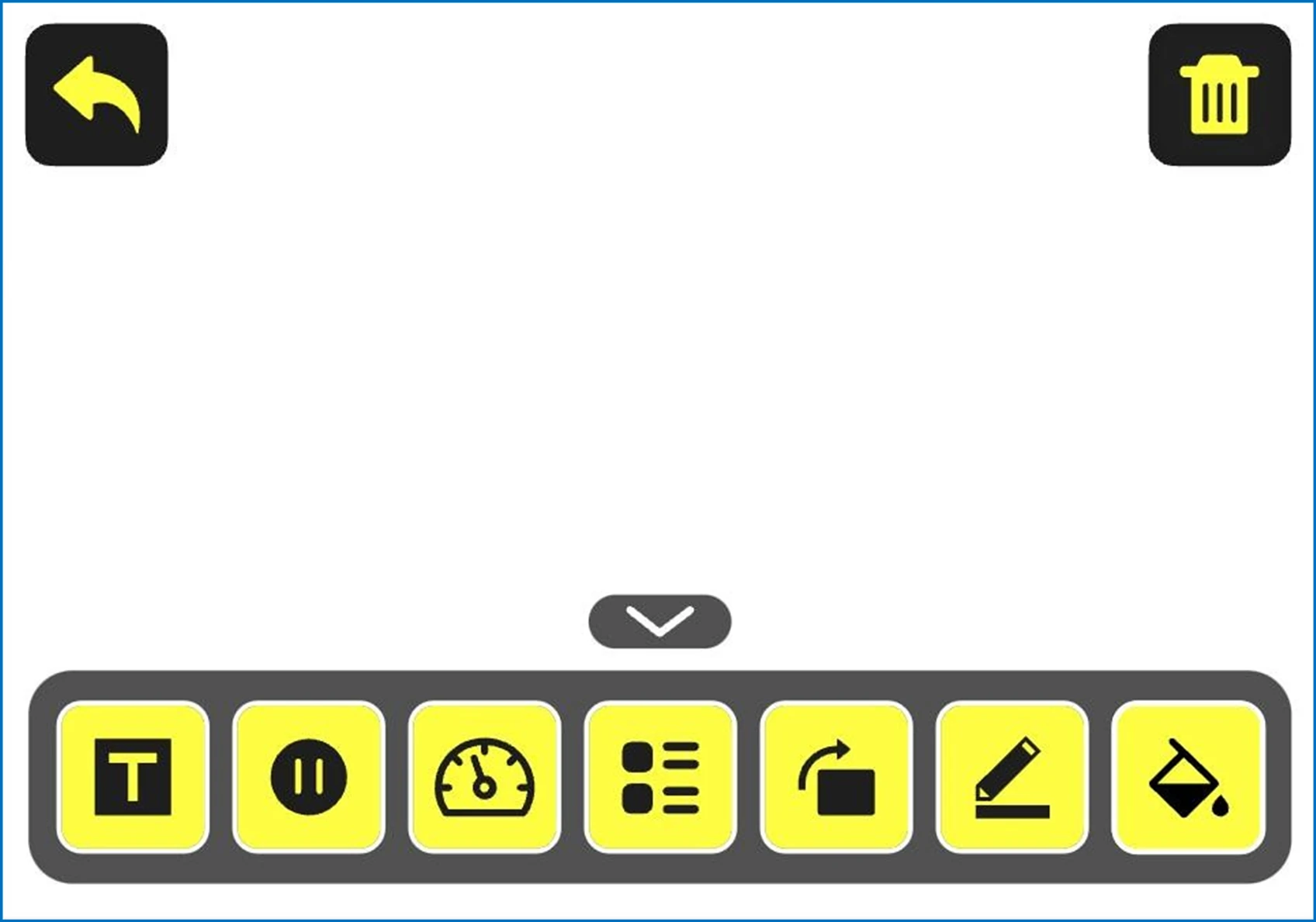 Ecrã com menu de revisão de imagem, OCR e Texto-Para-Fala