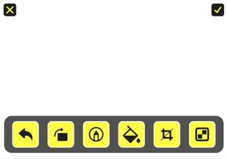 Ecrã com o menu de edição de imagem