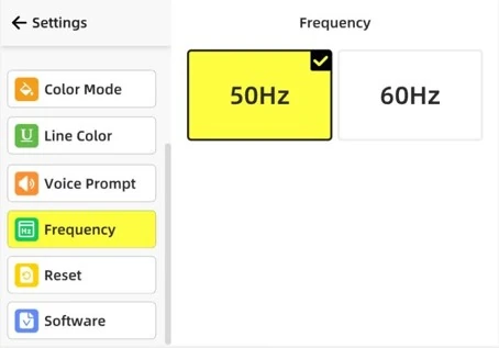  Ecrã com a funcionalidade de escolha da frequência local