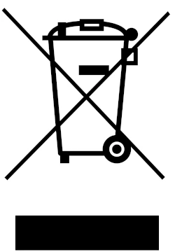 Caixote do lixo com uma cruz por cima