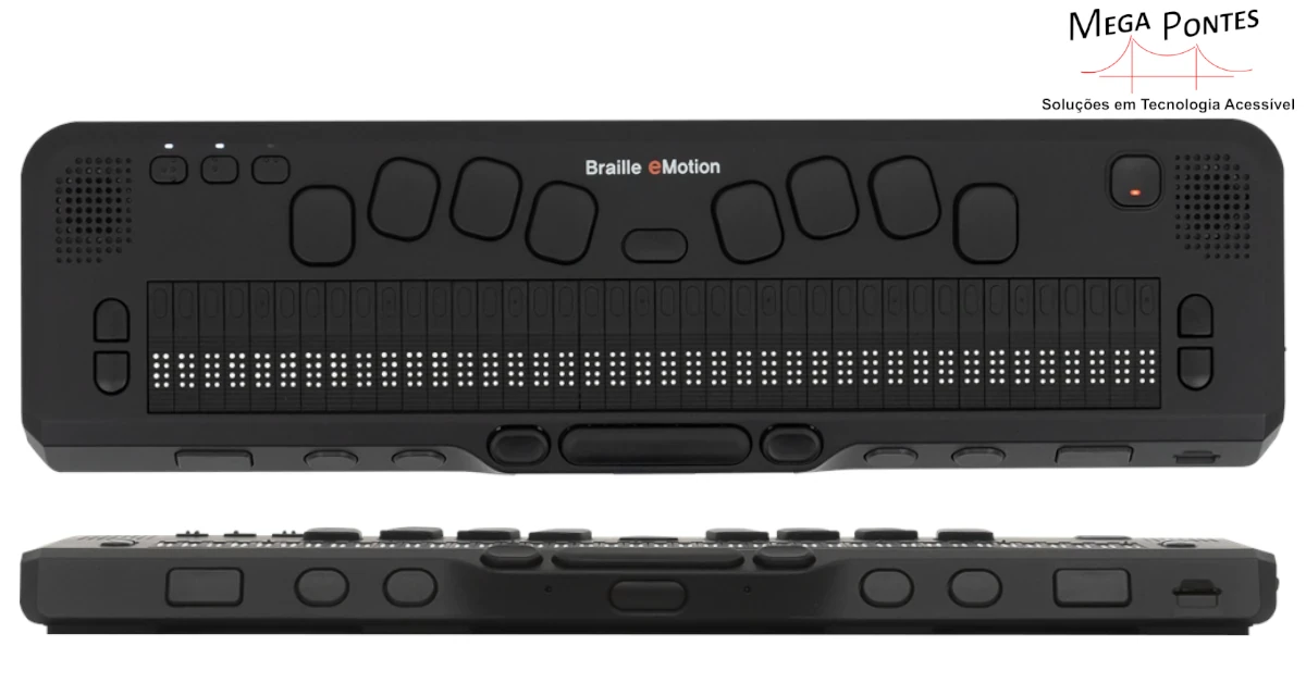 Linha Braille eMotion, com design sofisticado e teclado Braille ergonómico estilo Perkins