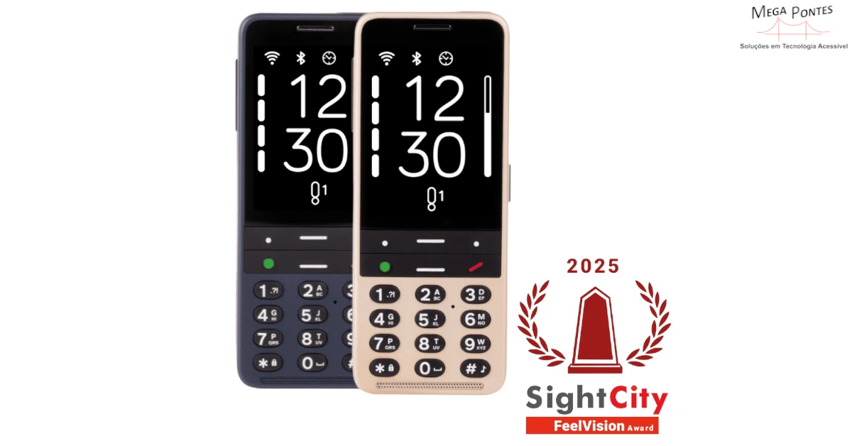 Telefone BlindShell Classic3, vencedor do prestigiado FeelVision Award for Best Product na SightCity 2025