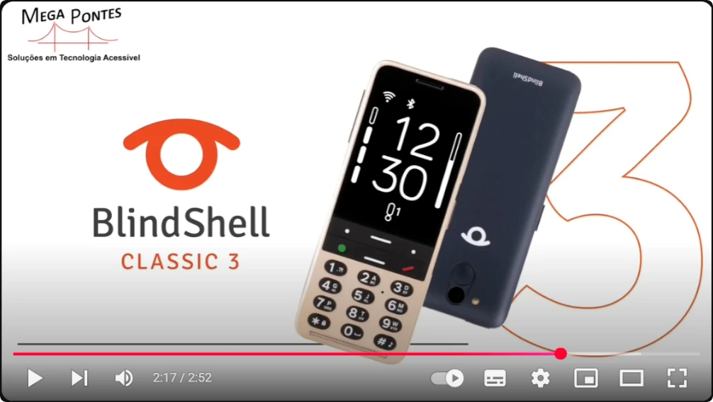 Vídeo promocional do BlindShell Classic 3 (YouTube)