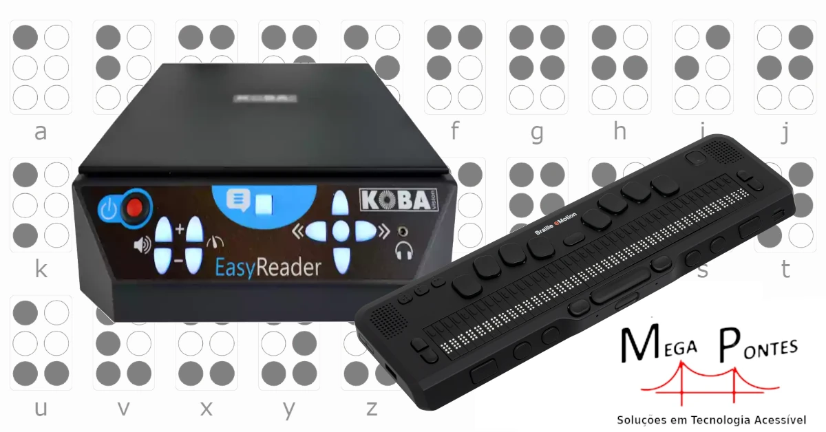 EasyReader ligado à linha Braille eMotion para obter a leitura Braille de um documento impresso