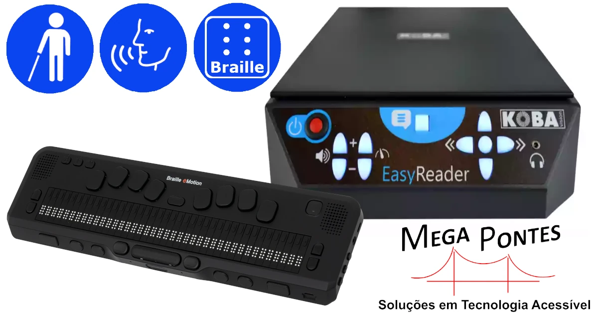 EasyReader ligada à linha Braille eMotion para obter a leitura tátil de um documento impresso