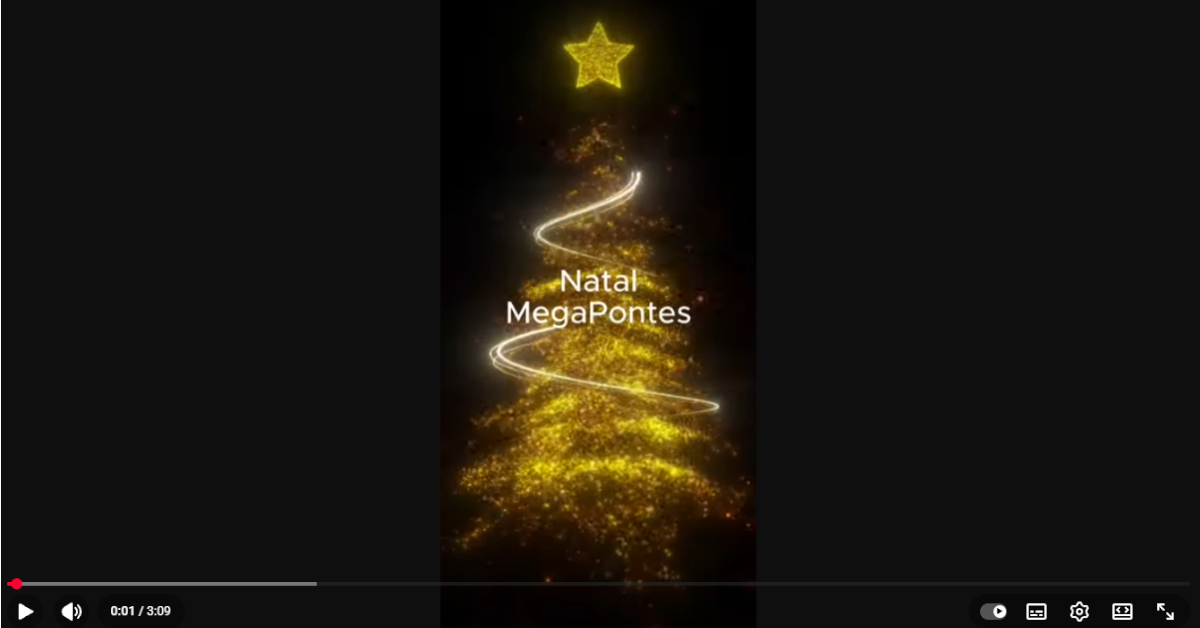Vídeo com a mensagem de Natal da Equipa da MegaPontes