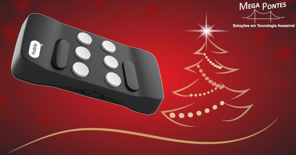 Teclado Braille portátil Able One, um óptimo presente de Natal
