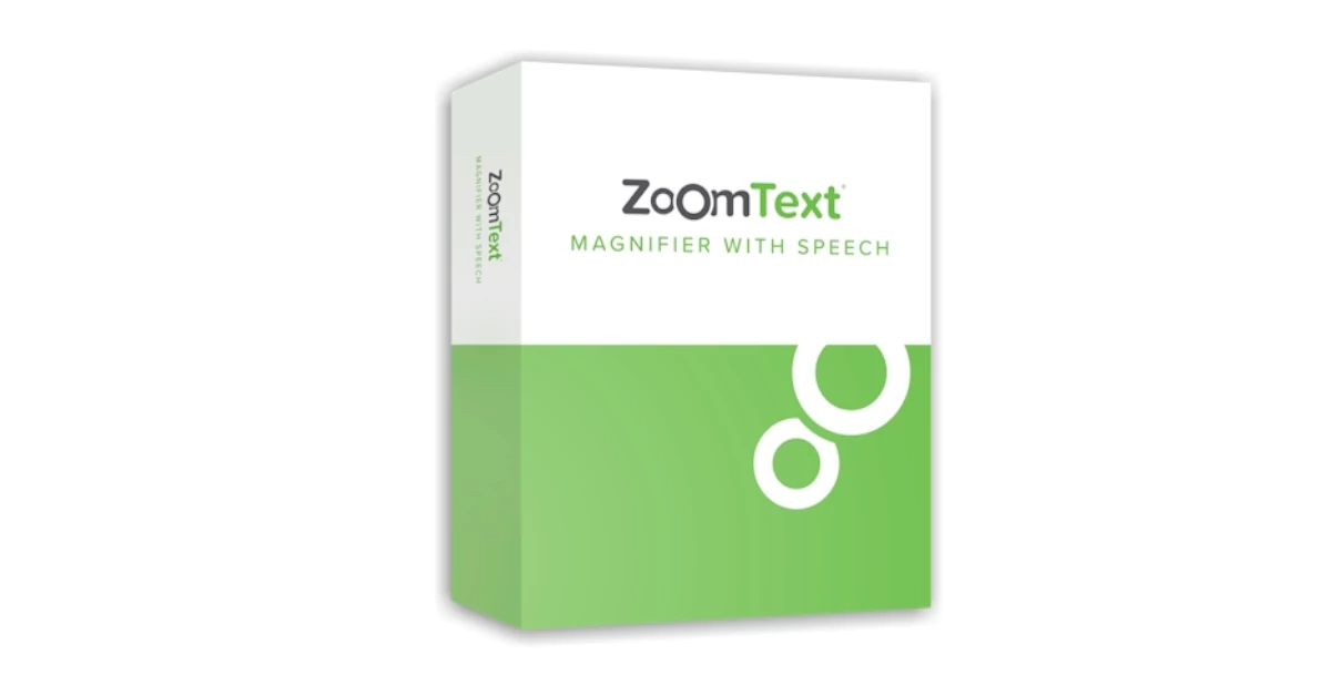 Ampliador e leitor de ecrã ZoomText - Ampliação com voz (falante)