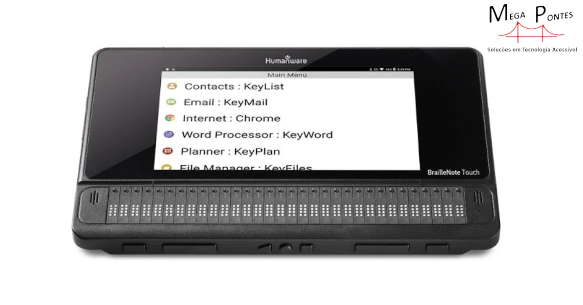 Braillenote Touch Plus com ecrã tátil e linha Braille