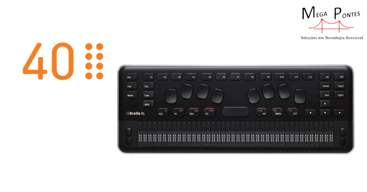 QBraille XL 40 com linha Braille de 40 células